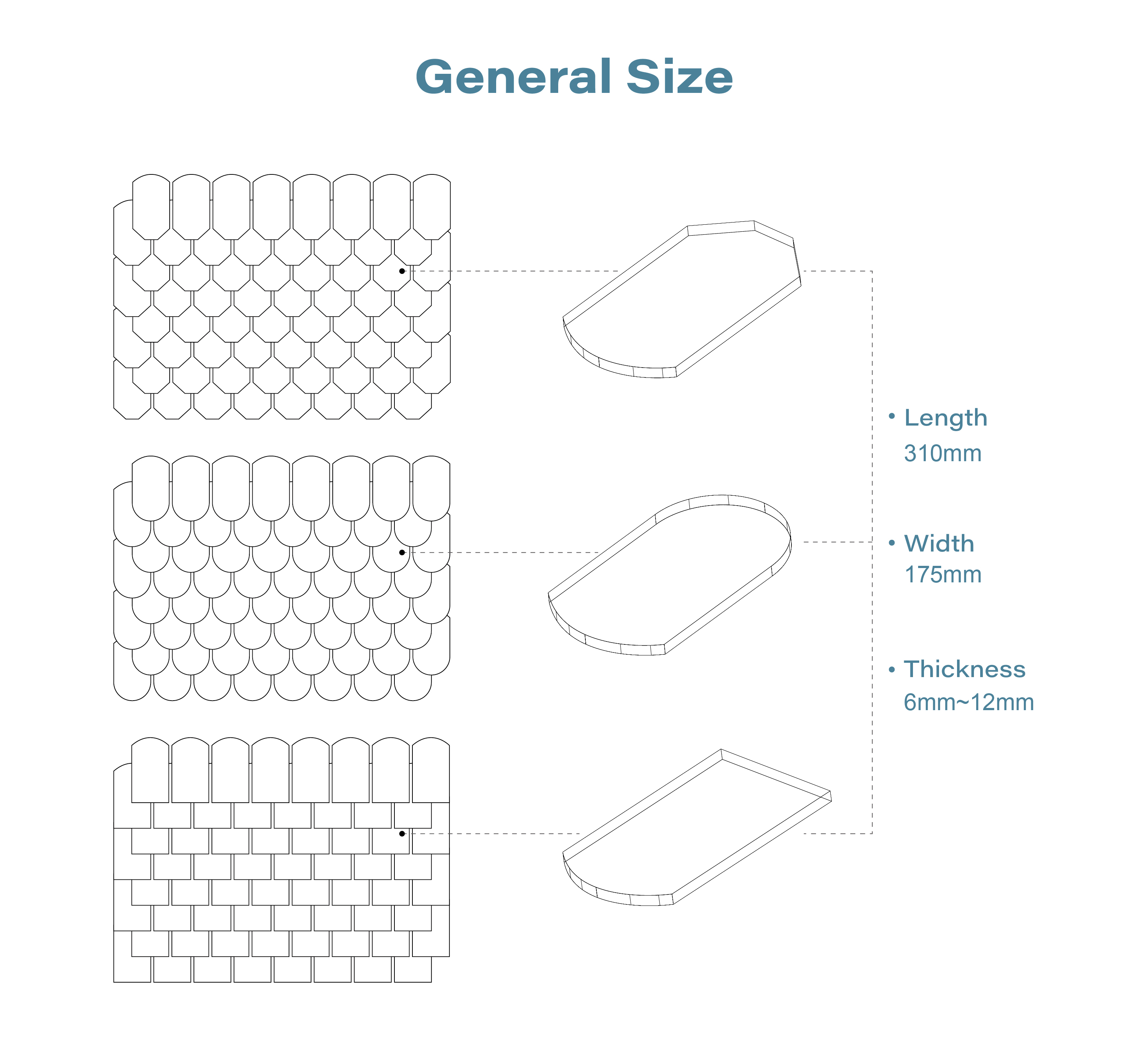 Fish Scale Roof Tiles Coverage- Flat Caly Tiles- Building Material
