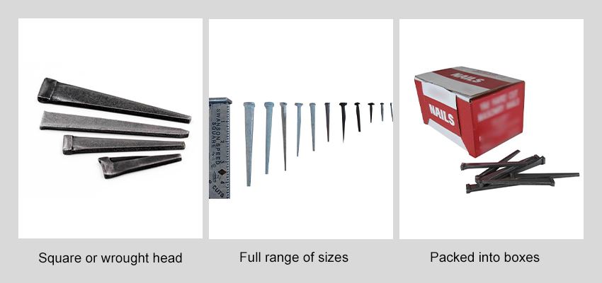 hardened steel cut masonry nails